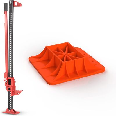 #ad BUNKER INDUST Farm Jack 48quot; with Jack Base MateHigh Lift Tire Jack Stand Plate $99.99