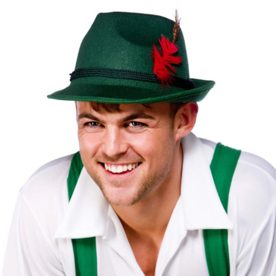 Grüner Oktoberfest Bierhut Deutsches Fest Erwachsene Deluxe Kostüm Festival