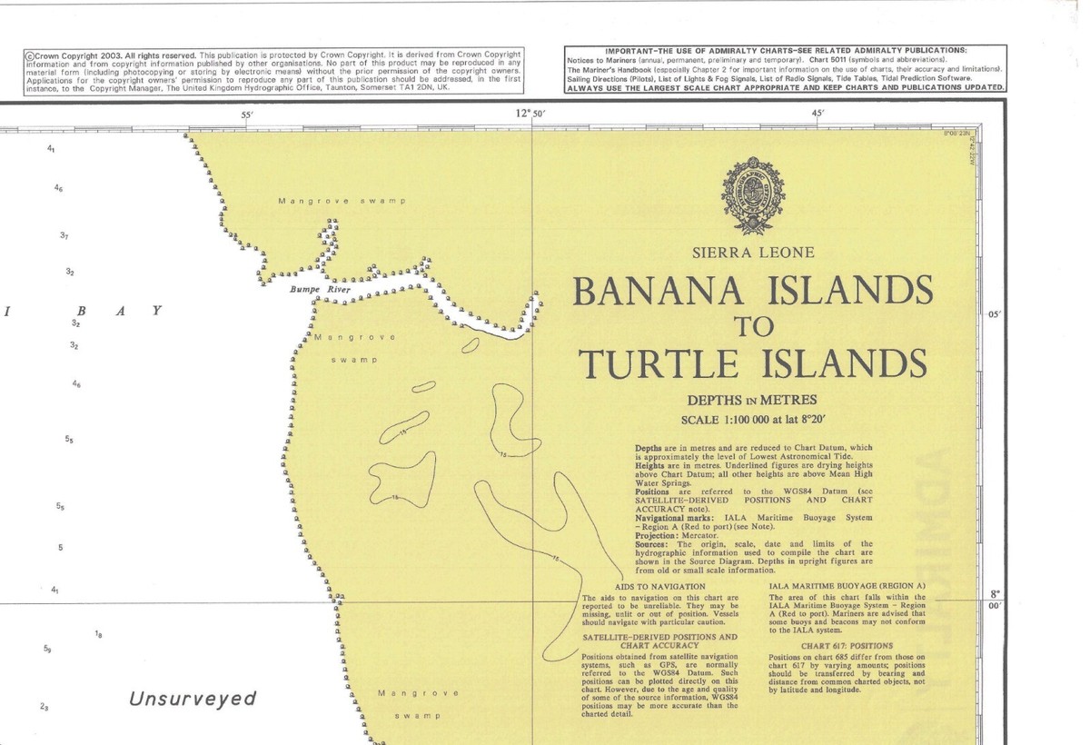 Admiralty 685 Sierra Leone Banana Islands To Turtle Islands