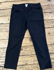 Cache Women  s Size 6 Straight Black Jeans W/Ankle Zippers