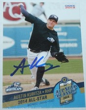 Austin Kubitza signed 2014 Midwest League All Star Set Rookie card auto
