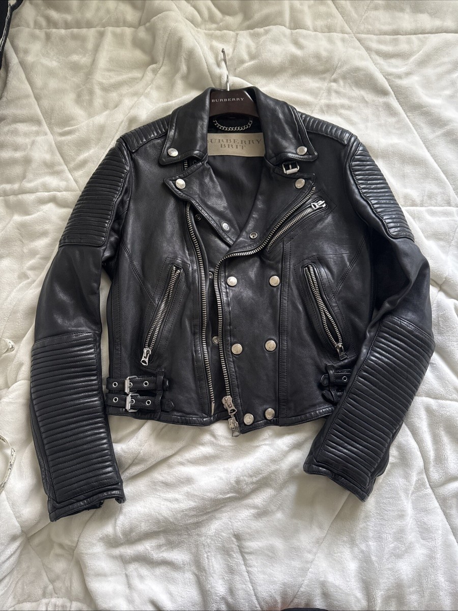 希少 美品 BURBERRY BRIT レザージャケット MA-1 ブルゾン 黒 希少 美品 BURBERRY BRIT レザージャケット MA-1 ブルゾン 黒