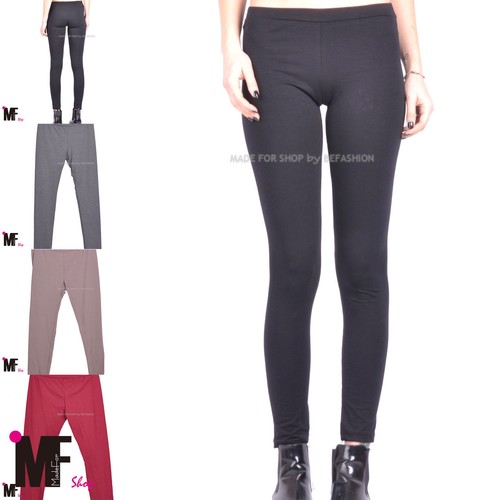 pantalone DONna leggins leggings fuseaux fusò aderenti cotone elastici  00590 | eBay