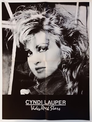 CYNDI LAUPER~ORIG 1984 POSTER 16X21~VTG VIDEO ROCK STARS