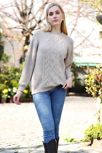 ComfyLuxe Solid Color Twist Knot & Ribbed Pullover Sweater - Picture 2 of 13