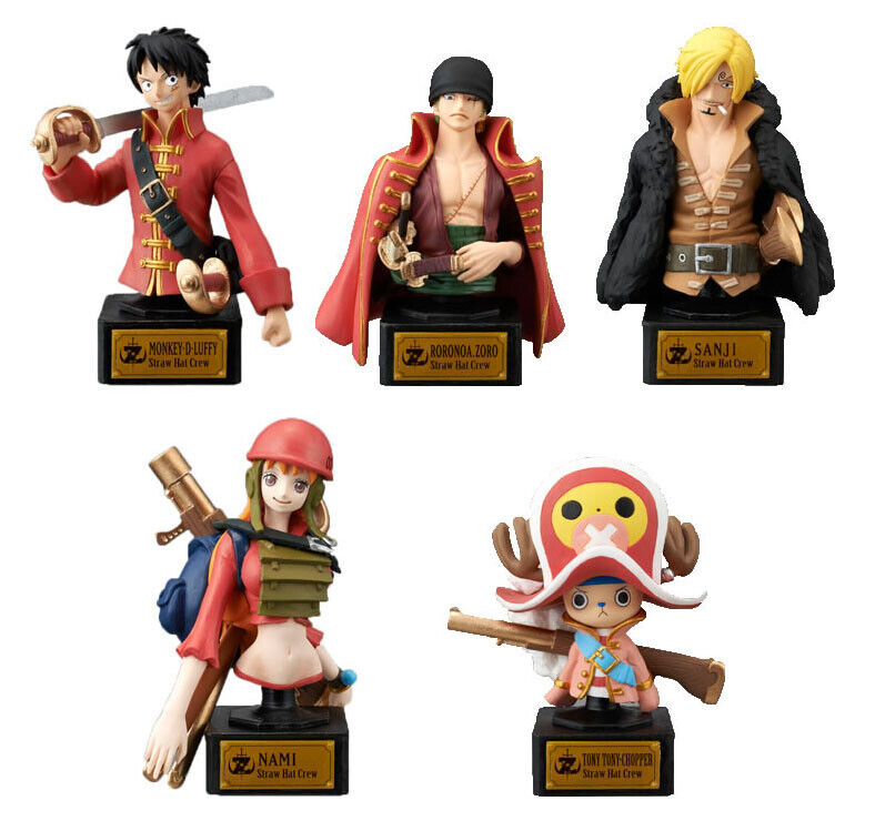 One Piece Anime Figure Statue Film Z Bandai Gashapon Toys set of 5