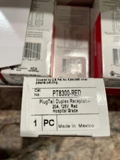 (10) Pass & Seymour Red Plugtail Duplex  Receptacle Outlet #PT830-Red,Hosp Gd #2