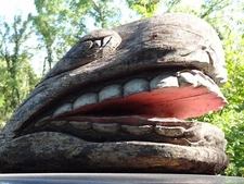  Vintage Hand Carved Rotting Wood Whale Head... RFK Jr. 