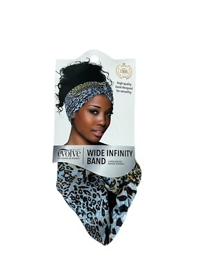 FirstLine Evolve Wide Infinity Band for Hair Blue Leopard Large
