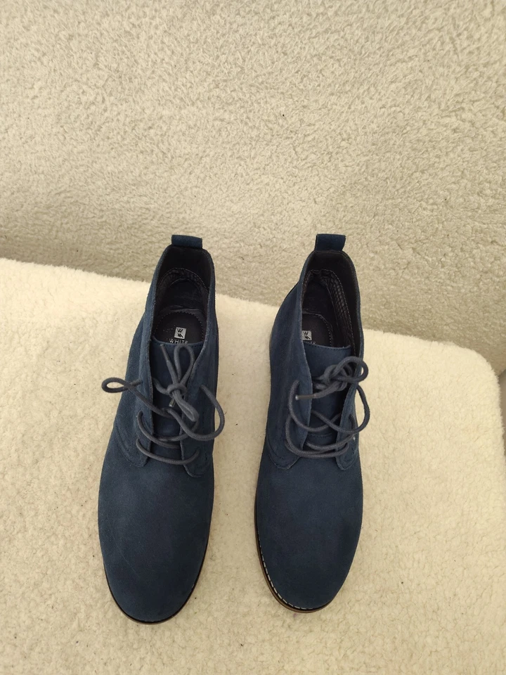 White Mountain Women Auburn Boots 10W Blue Leather Lace Up Comfort Ankle Booties - Image 3 of 4