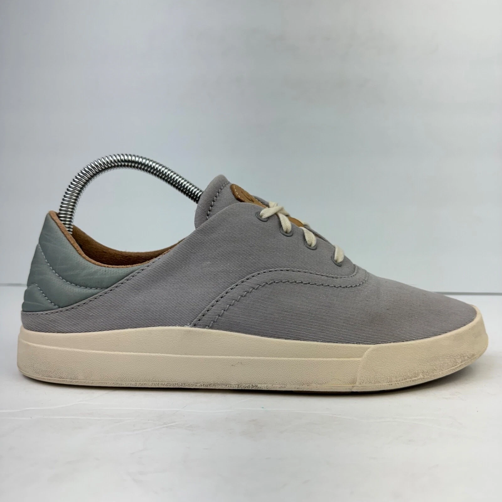 OluKai Shoes Kohu Everyday Sneaker Womens 8.5 Gray Canvas Casual Comfort Beach