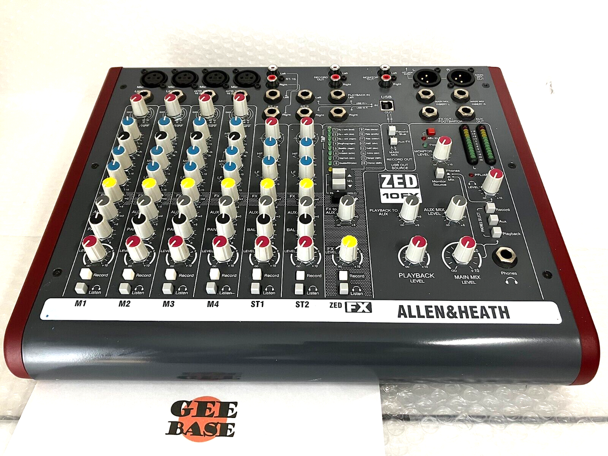 Allen & Heath ZED-10FX 10-Channel USB Mixer with Effects Working