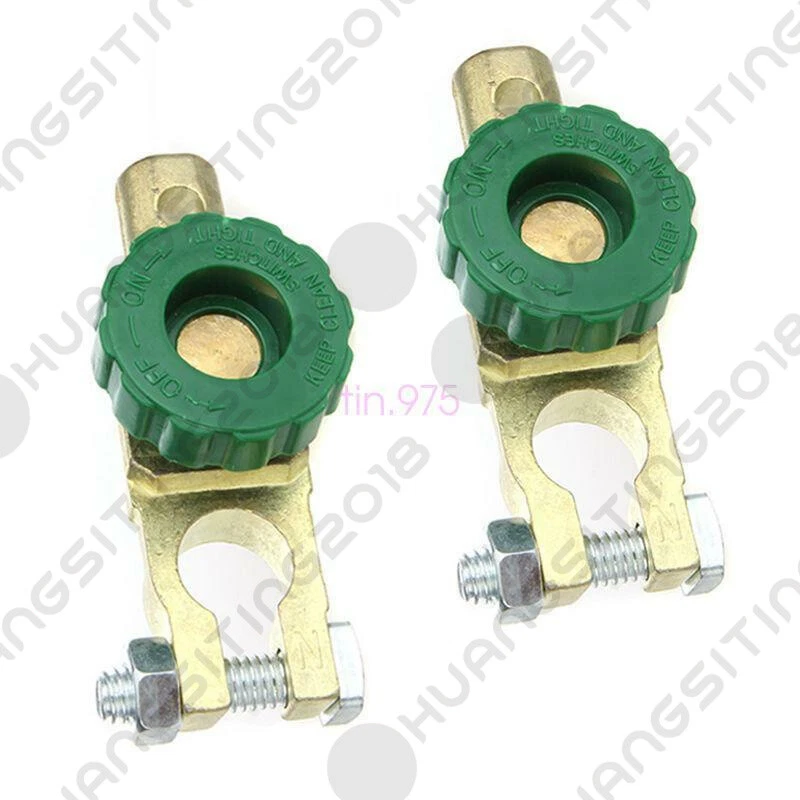 2Pcs Car Battery Link Terminal Quick Cut-off Disconnect Master Kill Shut Switch Foto 2 de 4