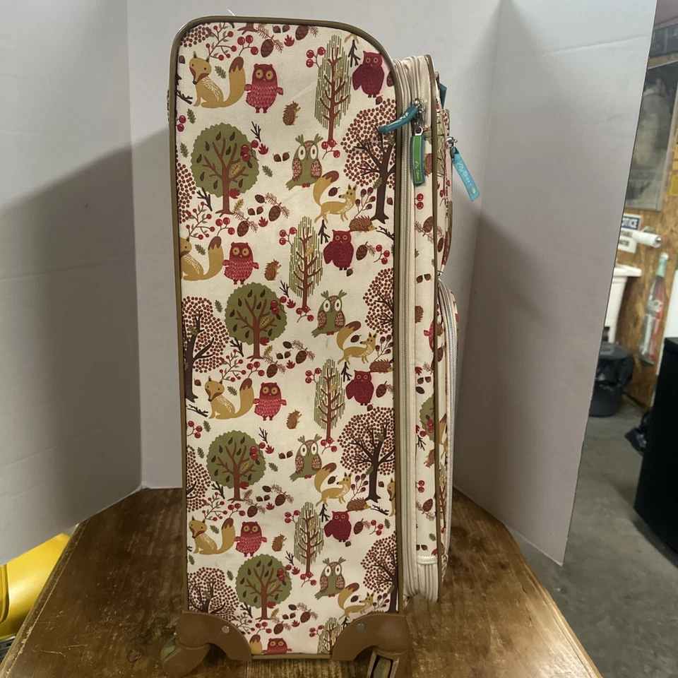 Equipaje Lily Bloom Grande 28" Expandible Maleta Ruedas Giratorias Forest Friends Foto 3 de 4