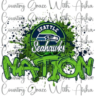 Sublimation Transfer Seattle Seahawks Football Ready To Press Heat Transfer
