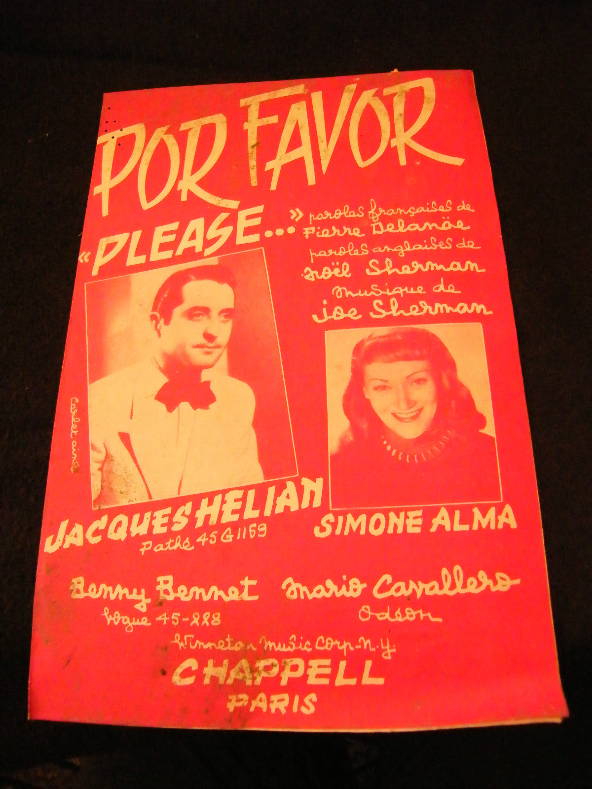 Partition Por Favor Please Jacques Hélian Simone Alma