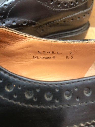 Church's 'ETHEL 2' Black leather women's casual dress shoes sz EUR 37 USA 7 Uk 4 - Picture 17 of 24
