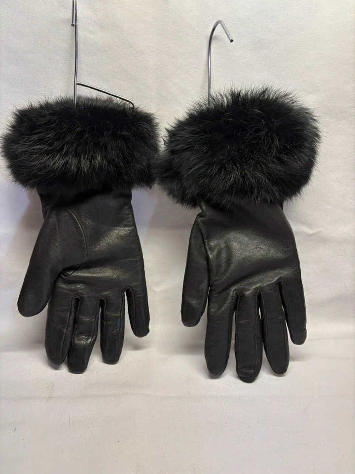 Grandoe Puños de Cuero y Piel Negro Talla 7 Foto 2 de 3