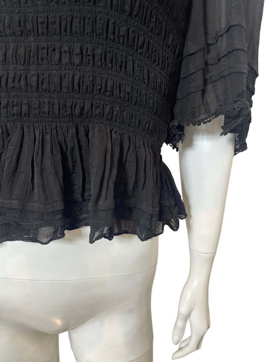 Isabel Marant - 最安値ISABEL MARANT ETOILE ラッフルブラウス top_daytonea_raspberry_ecru-