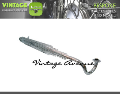Honda CL90 Exhaust Muffler with Protector Swept Up