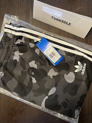 BAPE X adidas adicolor Track Pants Black Cinder Size XL X-Large