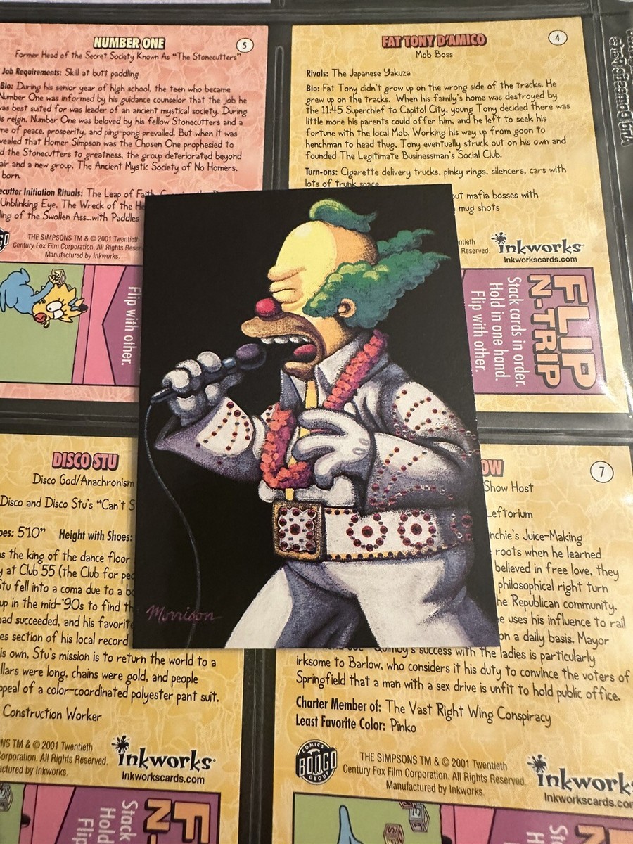 THE SIMPSONS MANIA! (Inkworks 2002) Complete Card Set MATT