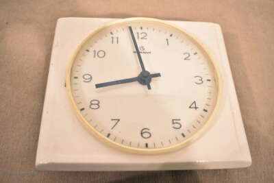 RETRO! Wanduhr GARANT Porzellanuhr / Küchenuhr / 60er / German porcelain kitchen