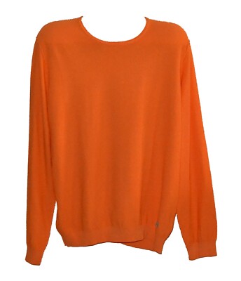 Gaudi Men's Long Sleeve Knitted  Orange Sweater Size 2XL NEW