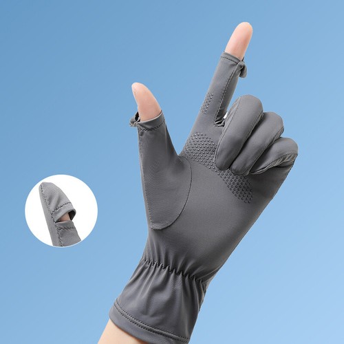 Cool Sunscreen Ice Silk Gloves for Women Outdoor Riding Breathable and Anti Slip - Picture 9 of 17