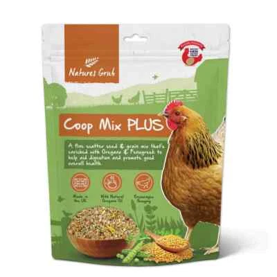 NATURES GRUB Nature's Grub COOP Mix Plus 900g Chicken Poultry Treat Food Respiratory Herbs
