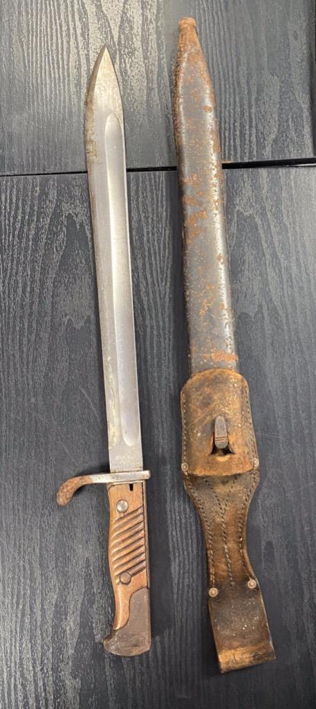 WWI SIMSON & CO. SUHL GERMAN BUTCHER BAYONET STAMPED W16 W