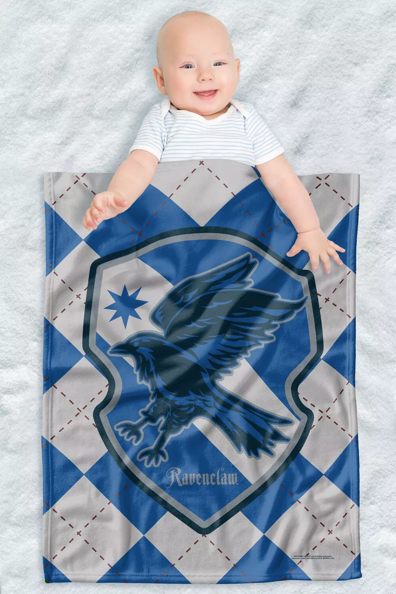 Harry Potter Soft Fleece, Cozy Crib Throw 30x40 Ravenclaw Plaid Sigil