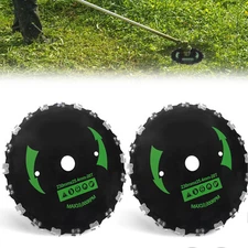 2x 9" Chainsaw Bush Blade 14/20 Tooth Cutter Weed Eater Tree Mower Trimmer Head