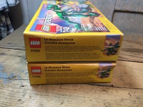 (2) LEGO Creator Mighty Dinosaurs 31058 Lego 3 in 1 T Rex Triceratops 174 Pcs