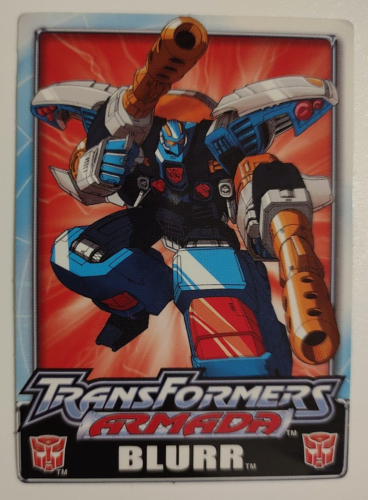 BLURR TRANSFORMERS ARMADA Trading Card size STICKER robot Autobot - Picture 1 of 1