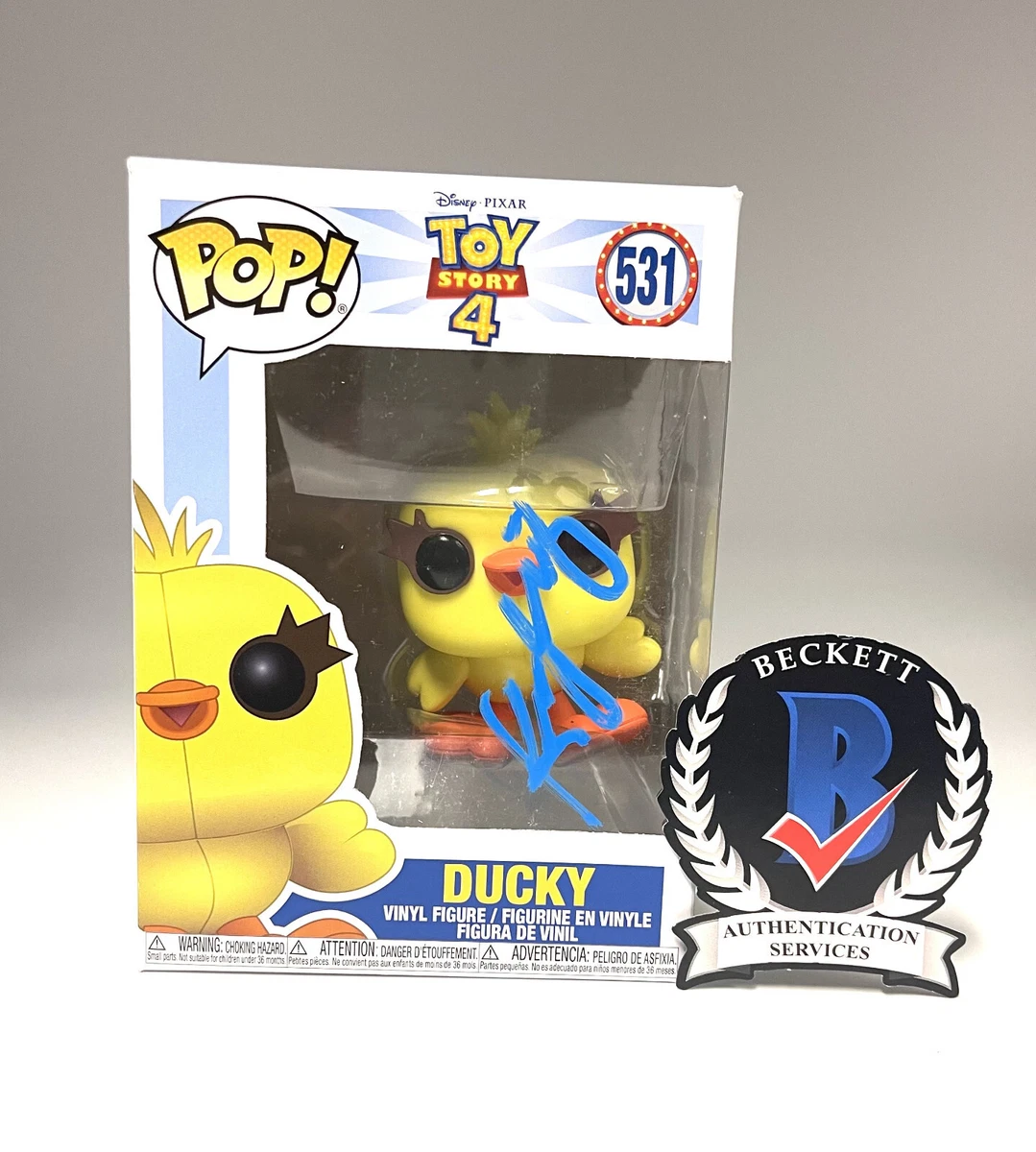 KEEGAN MICHAEL KEY SIGNED AUTOGRAPH TOY STORY 4 FUNKO POP 531 BECKETT BAS DUCKY
