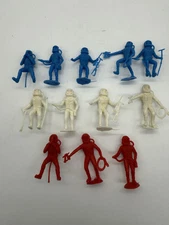 Vintage MPC Plastic Space Men Astronaut Toy Figures Lot of 12 - Free Shipping
