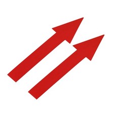 24pcs Arrow Sticker 20x5cm PVC Removable Self Adhesive Waterproof Signs Red