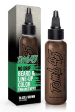 Tomb45 Beard & Lineup Enhancement (Brown/Black) - Water-proof, Shampoo safe, Saf