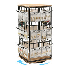 Rotating Earring Display Stands 48 Hooks Earring Display for Vendors
