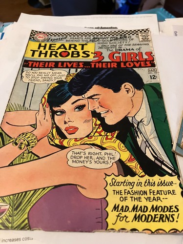 Heart Throbs #105 1966 Silver Age DC Romance Comic Book VG/Fine
