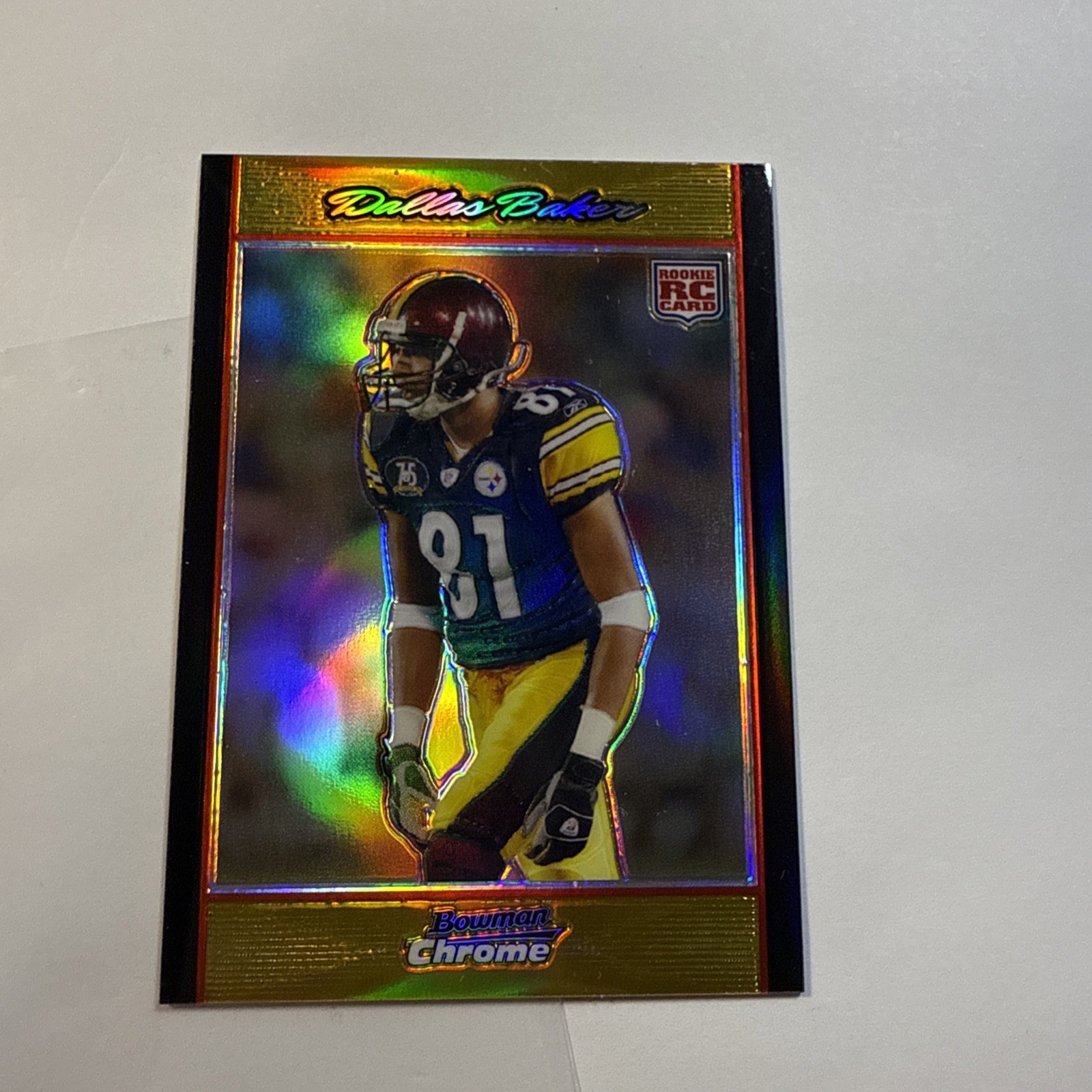 Dallas Baker Bowman Chrome #BC104 Gold Refractor