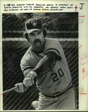 1983 Press Photo Brewers Baseball Slugger Gorman Thomas At Early Spring Training