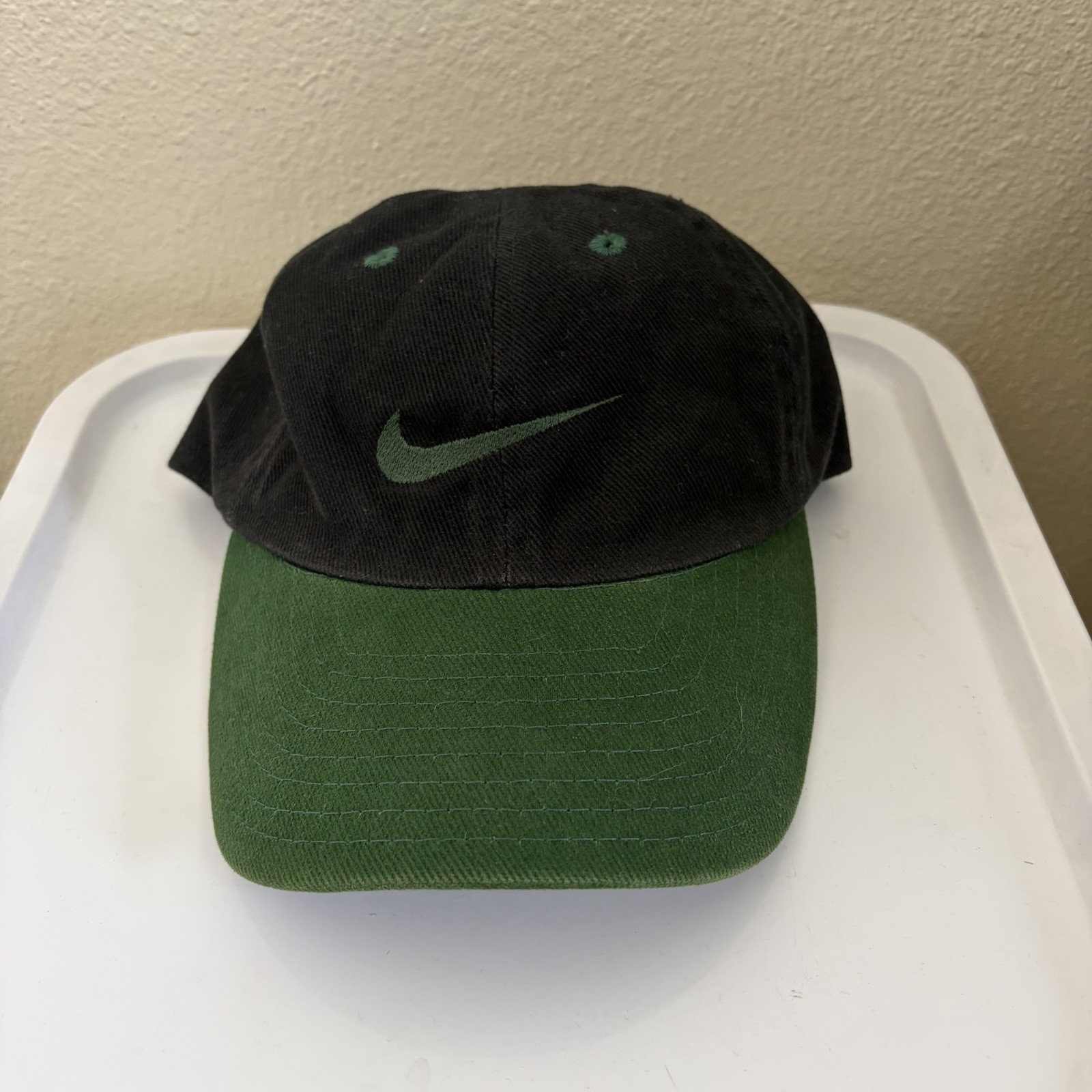 VTG 90s Nike Big Swoosh Logo Strapback Dad Hat Nike Spellout Colorblock Sports