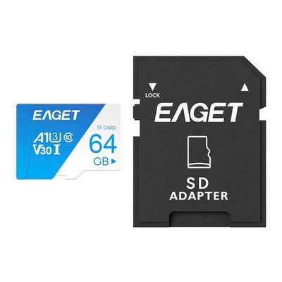 EAGET 64GB SDXC UHS-I Memory Cards Up to 100MB/s C10 U3 Full HD with SD Adapter