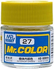 Mr. Hobby Mr. Color Lacquer C027 Semi-Gloss Interior Green C27 10ml