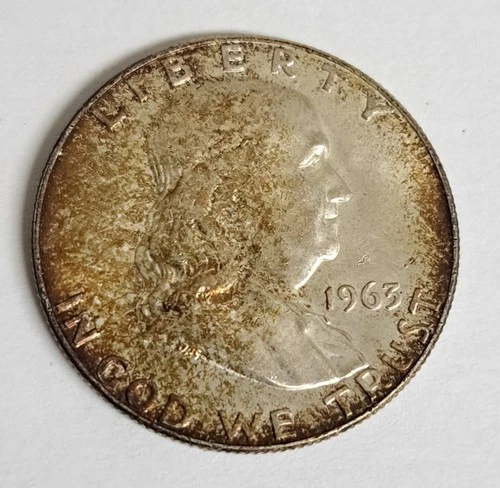 1963 D Benjamin Franklin Half Dollar Coin
