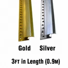 Z Edge Carpet Metal Door Bar Trim - Carpet to Laminate 0.9m (3ft)