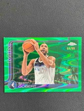 Rudy Gobert 2025-26 Topps Chrome RayWave Green Refractor Base /99 #165