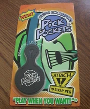 GUITAR PICK "PICK POCKET" - BLACK LEATHER PICK HOLDER - NEW